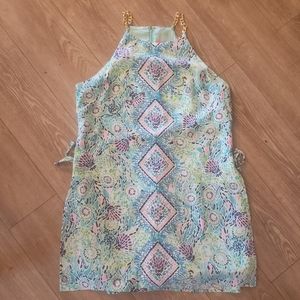 Lilly Pulitzer Pearl Romper Blue Ibiza Open Water Engineered